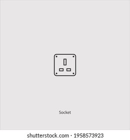 socket icon vector isolated on white background