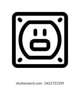 socket icon. vector line icon for your website, mobile, presentation, and logo design.