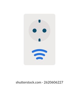 Socket Icon Vector for Smart Plug and Electrical Connection. Home energy device for power and automation. Flat Icon