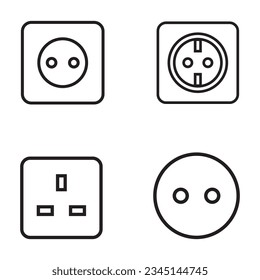 socket icon vector template illustration logo design