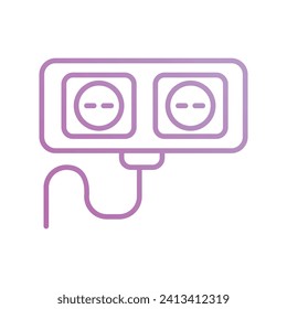 socket icon with white background vector stock illustration