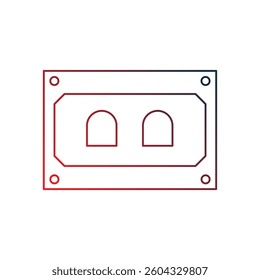 socket icon with white background vector stock illustration
