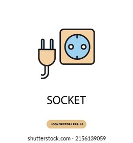 Socket Icons Symbol Vector Elements Infographic Stock Vector (Royalty ...