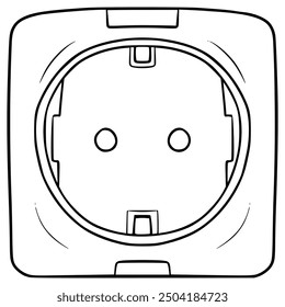 socket illustration hand drawn outline isolated vector