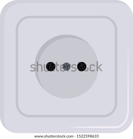 Socket, illustration, vector on white background.
