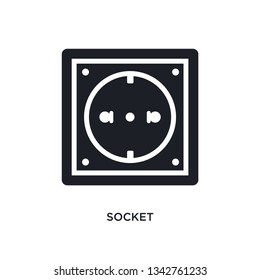 socket isolated icon. simple element illustration from electrian connections concept icons.