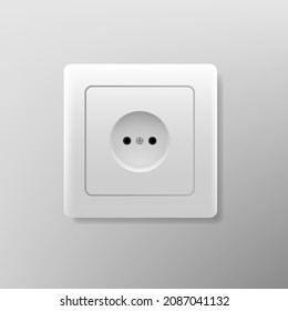 Socket isolated on white photo-realistic vector illustration