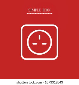 socket line icon, outline vector illustration.