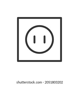 Socket minimal line icon. Web stroke symbol design. Socket sign isolated on a white background. Premium line icon.