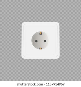 Socket on transparent background. Vector Illustration.
