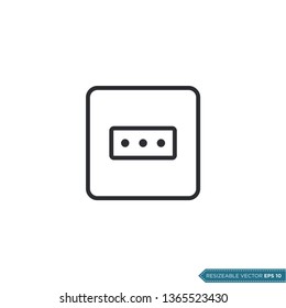 Socket Outlet Electric Plug Icon Vector Template