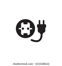 socket outlet icon vector symbol template