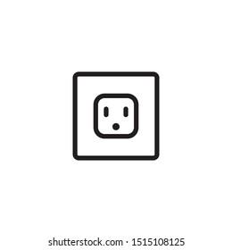 socket outlet icon vector symbol template