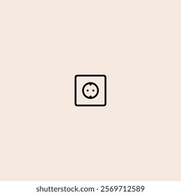 Socket Outlet Plug In icon flat vector design.