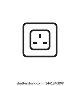 Socket Outlet Plug In Icon Vector Illustration 