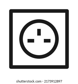 Socket Outlet Plug In Icon. Plug socket Vector Illustration