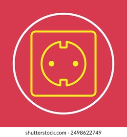 Socket outlet trendy icon attracting abstract vector illustration colorful artwork design