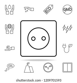 Socket outline icon. Ecology icons universal set for web and mobile