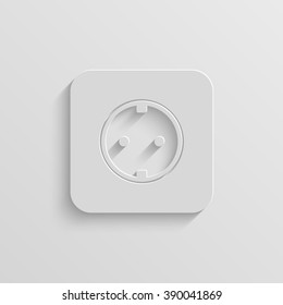 socket paper vector icon