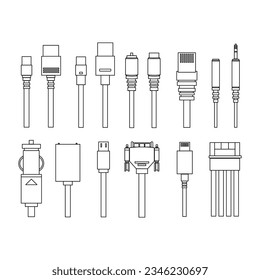 Conjunto de conectores de enchufe de sockets