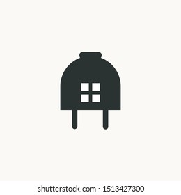 socket plug electrical logo house