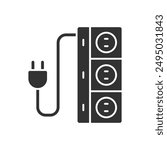 Socket Plug Icon - Electric Outlet Icon