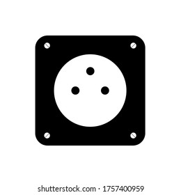Socket plug icon isolated vector, outline vector