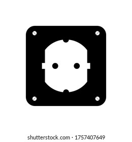 Socket plug icon isolated vector, outline vector