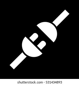 socket plug icon vector illustration eps10. Isolated badge for website or app