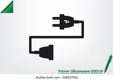socket plug icon vector illustration EPS 10