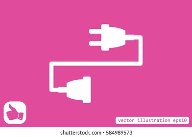 socket plug icon vector illustration EPS 10