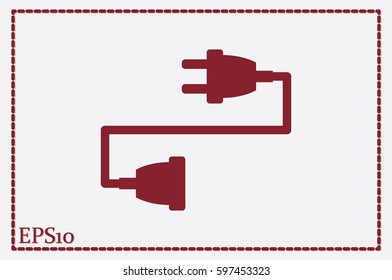 socket plug icon vector illustration EPS 10