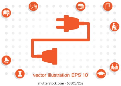 socket plug icon vector illustration EPS 10