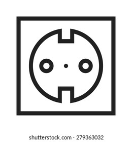 Socket, plug, outlet icon vector image. Can also be used for energy and technology. Suitable for web apps, mobile apps and print media.
