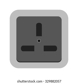 Socket, plug, outlet icon vector image. Can also be used for energy and technology. Suitable for web apps, mobile apps and print media.