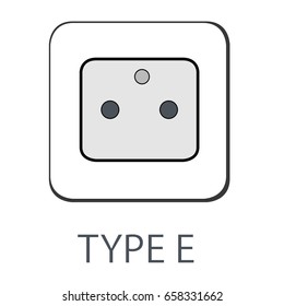 socket plug type E icon