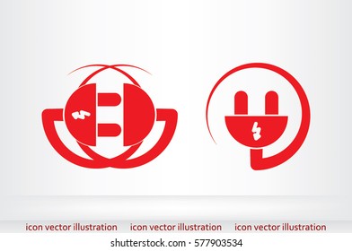 socket plug vector icon.