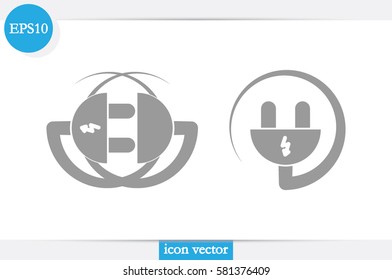 socket plug vector icon.