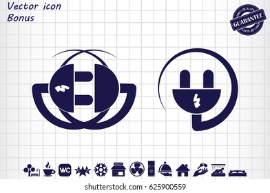 socket plug vector icon