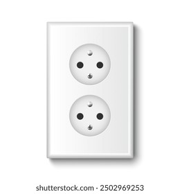 Socket power type electric plug switch, vector illustration