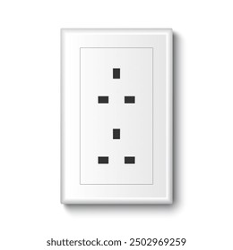 Socket power type electric plug switch, vector illustration