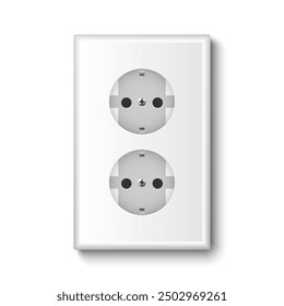 Socket power type electric plug switch, vector illustration