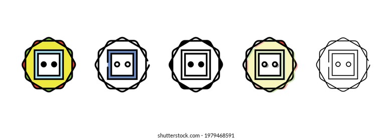 socket set vector type icon