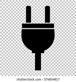 Socket sign. Flat style icon on transparent background