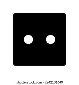 Socket Silhouette Symbol. Steckbuchse für die Ladung. Vektorgrafik.