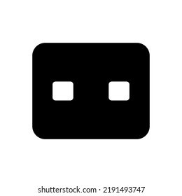 Socket silhouette icon. Plug in outlet. Plug receptacle. Vector.