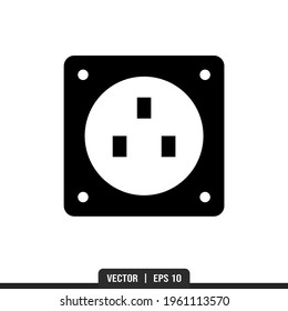 Socket Silhouette icon vector, illustration logo template in trendy style. Suitable for many purposes.