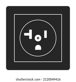 Socket of switch vector icon.Black vector icon isolated on white background socket of switch.