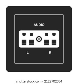 Socket of switch vector icon.Black vector icon isolated on white background socket of switch.