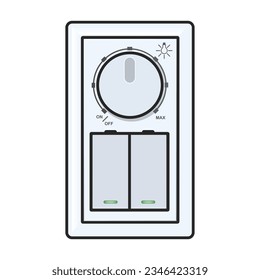 Socket of switch vector icon.Color vector icon isolated on white background socket of switch.